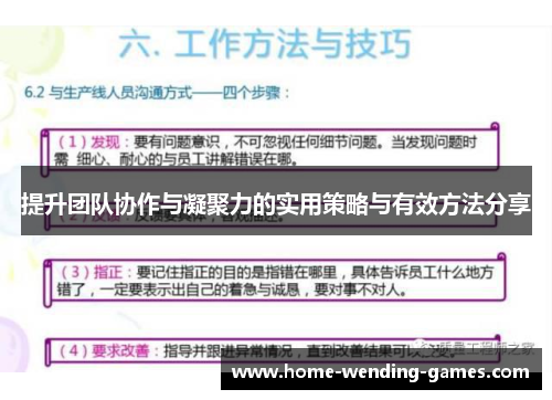 提升团队协作与凝聚力的实用策略与有效方法分享